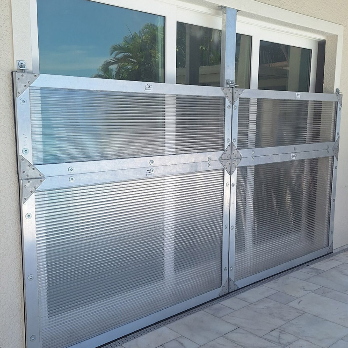 Sliding glass door flood panels