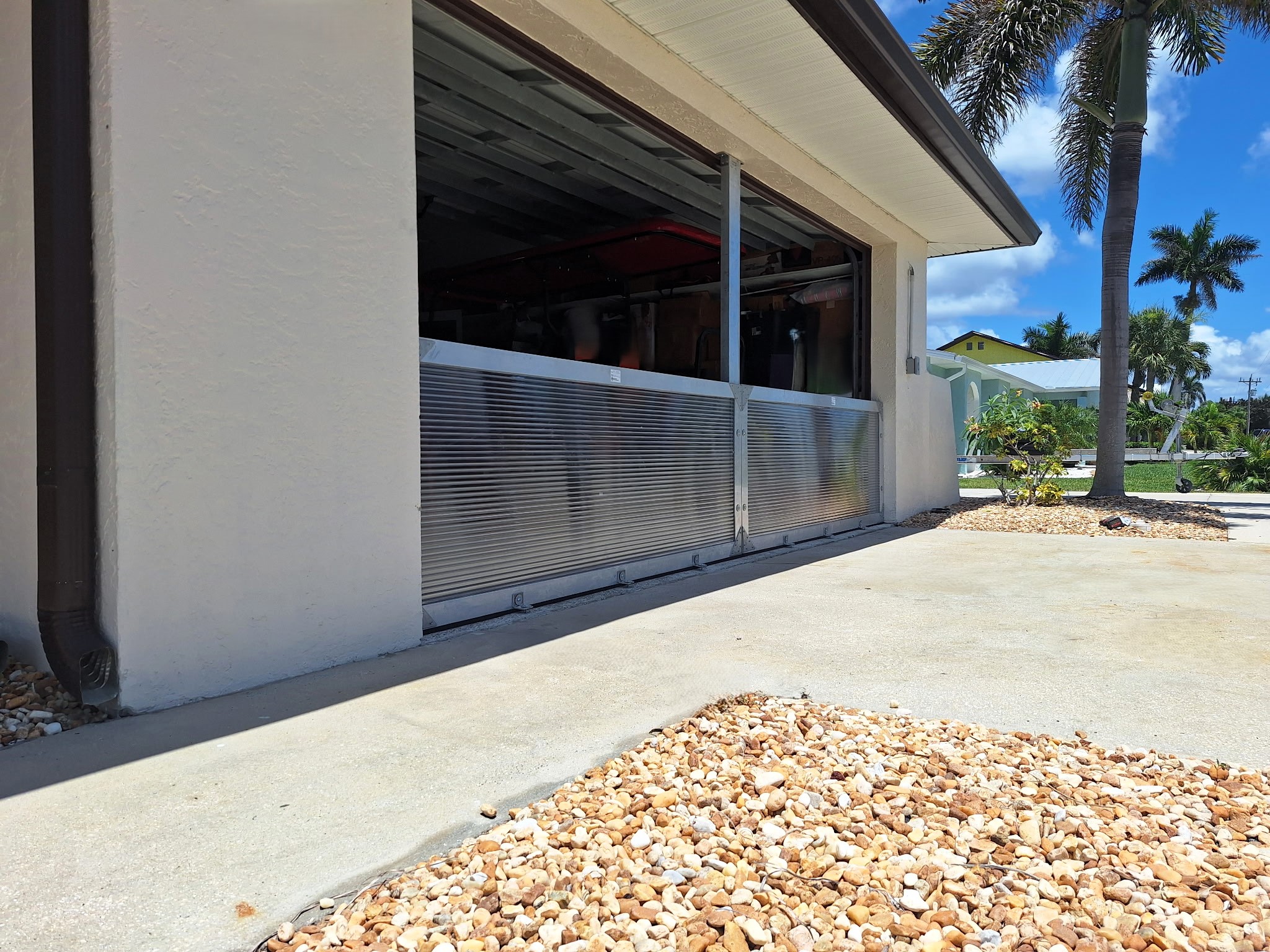 DriTech Flood Panel installed on SWFL garage opening
